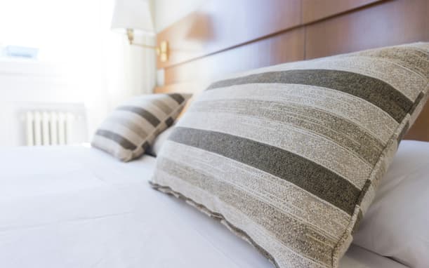 Pillows In Hotel Bed