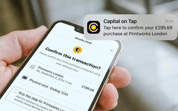 A Hand Holding A Smartphone Showing The In App 3Ds Screen On The Capital On Tap Mobile App