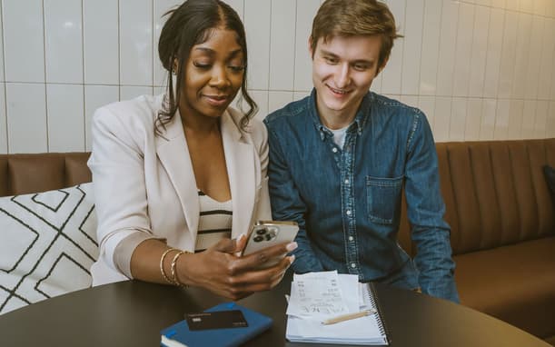 Two People Doing Accounts