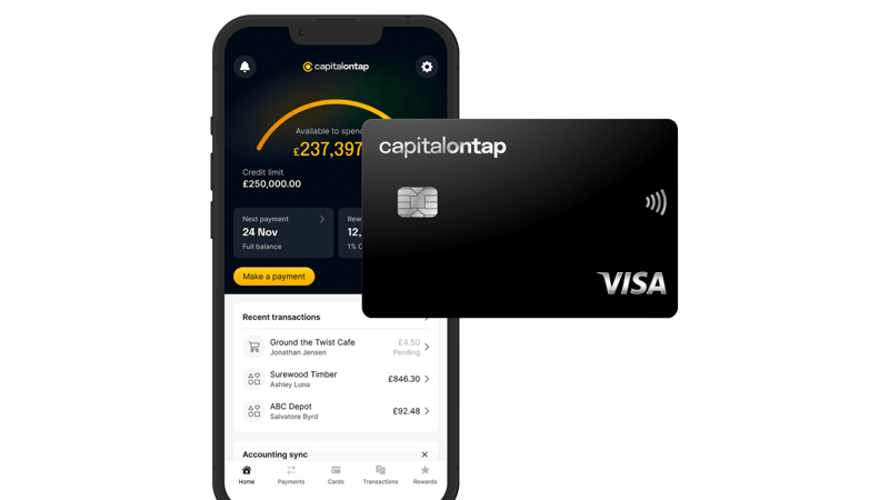 Capital On Tap Business Credit Card And App UK front