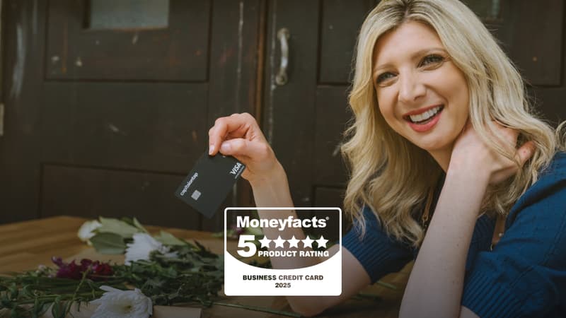 Florist Holding Capital On Tap Business Credit Card With 5 Star Moneyfacts Logo 2025