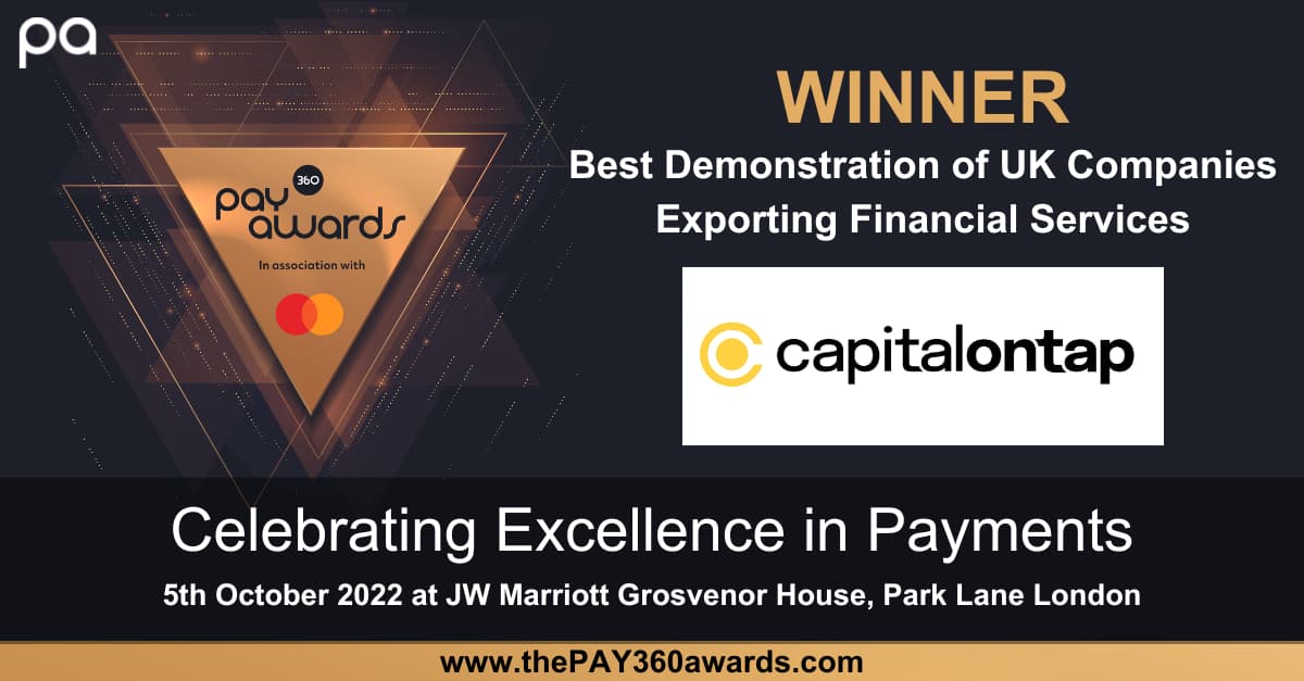 Pay360 Awards Win For Capital On Tap