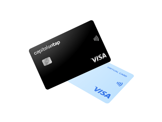 Capital On Tap Business Credit Card Physical And Virtual Card Tilted No Shaddow