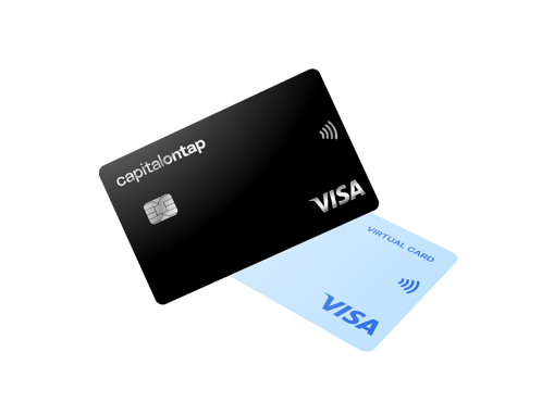 Capital On Tap Business Credit Card Physical And Virtual Card Tilted Spotlight