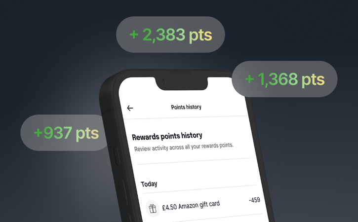 Rewards Point History Doashboard On The Capital On Tap Mobile App