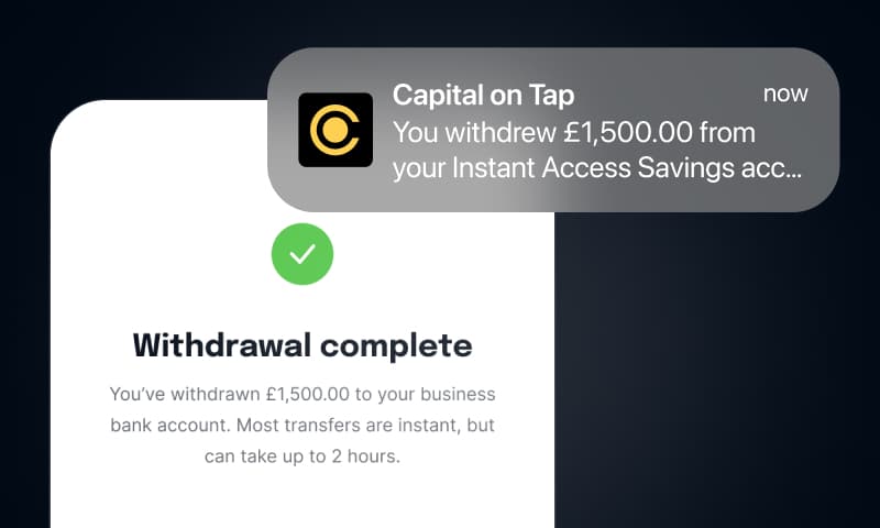 Capital On Tap Savings Withdrawal